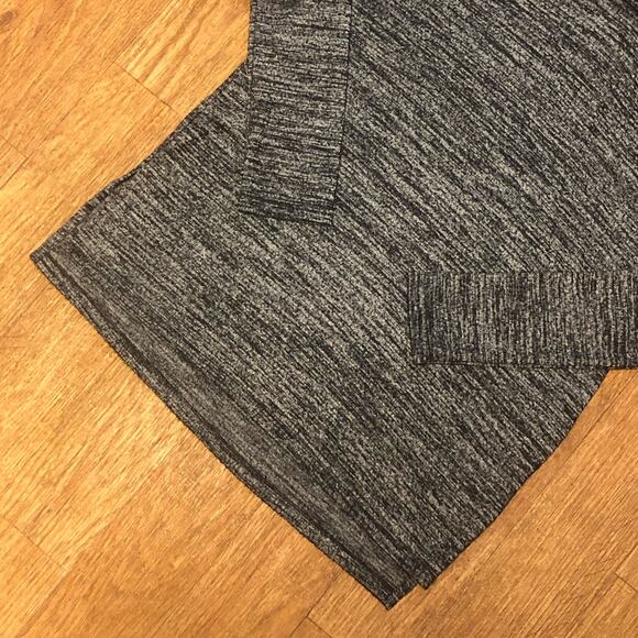 GAP Black Gray Melange Marled Striped Turtleneck Pullover Sweater Size Small - Picture 2 of 12